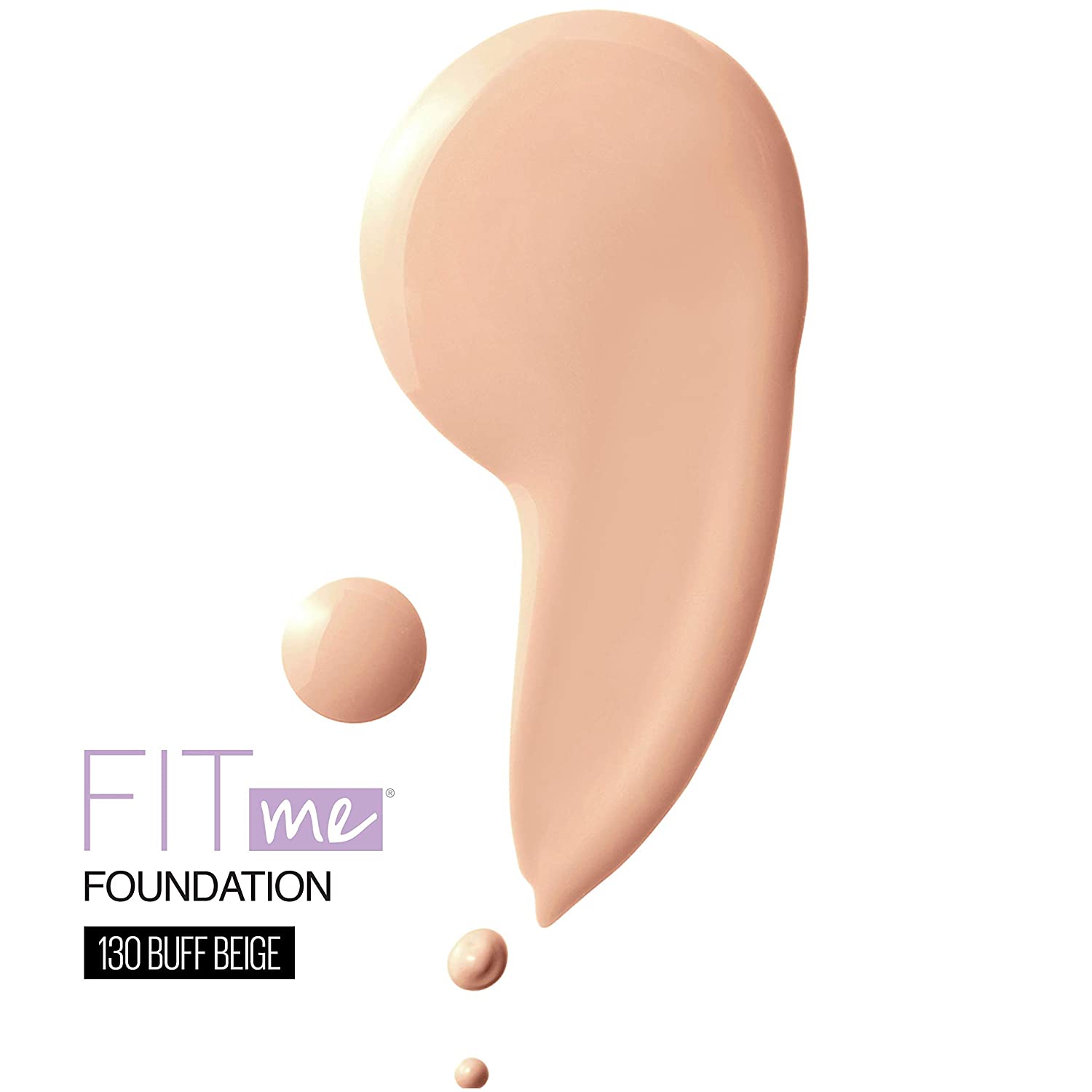 Maybelline Fit Me Dewy + Smooth Foundation Makeup, Nude Beige, 1 Count - Image 3